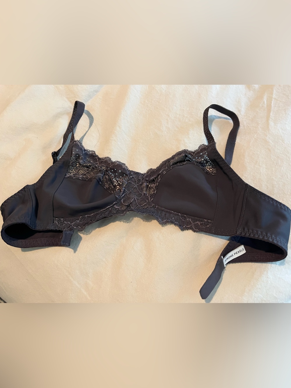 Simone Perele Charcoal Lace Bralette